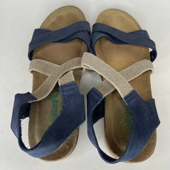 bionatura sandals Women Size 39 US 8 Blue/tan Leather/textile Upper - Picture 11 of 15